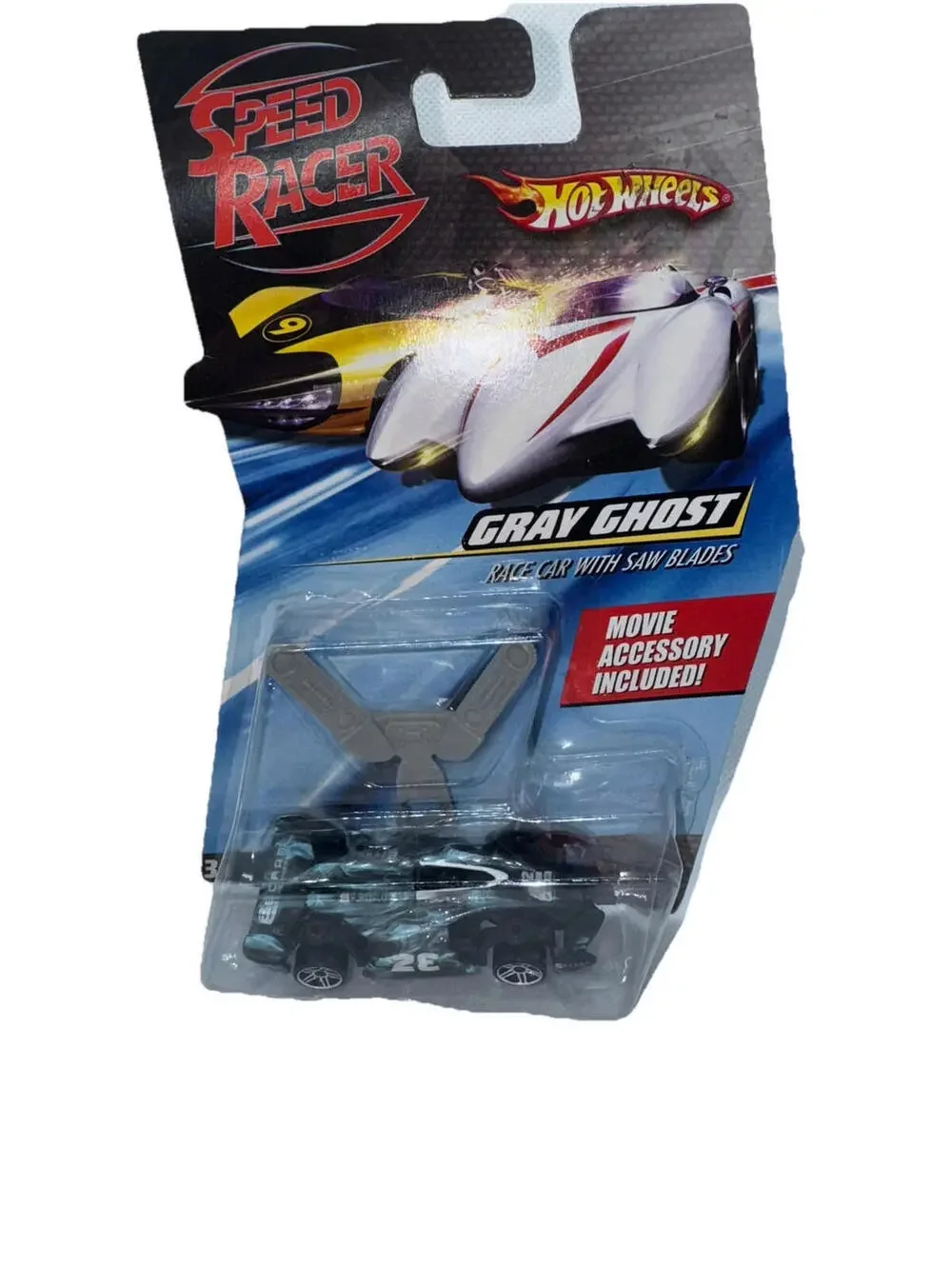 Hot Wheels Speed Racer Gray Ghost Race Car With Saw Blades